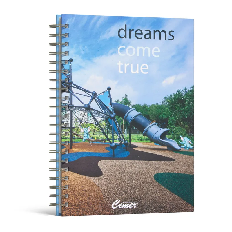 GÖLBAŞI KUŞE MUKAVVA SIVAMA SPİRALLİ AJANDA (17X24 CM)