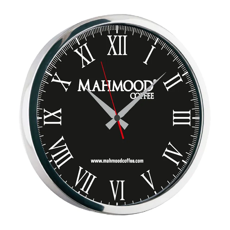 NEPTÜN091 SİYAH-GÜMÜŞ METAL DUVAR SAATİ(350 MM)