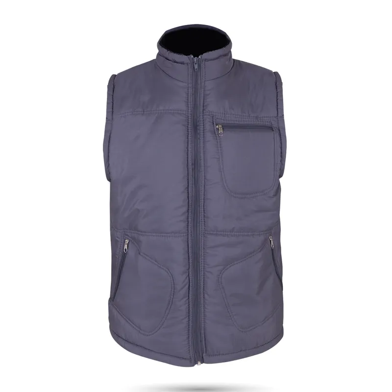 ALASKA FÜME ÜÇ CEPLİ ŞİŞME YELEK L