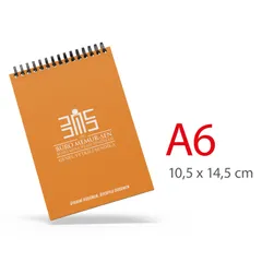 ALA-31 A6 KARTON KAPAKLI SPİRALLİ BLOKNOT