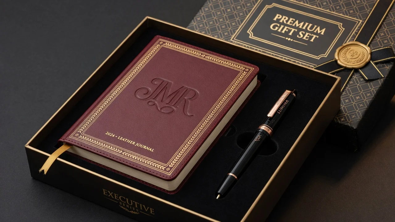 VIP Deri Ajanda ve Tarihsiz Defter Baskısında Sıcak Yaldız ve Gofre Teknikleri